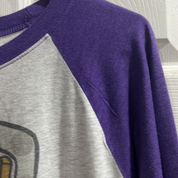 Grey purple 3/4 sleeve game day shirt - Picture 3 of 3